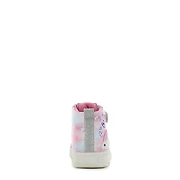 Toddler Girls' Rainbow Heart Light-up Hi Top Sneaker