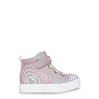 Toddler Girls' Twinkle Toes: Heart Blast Shimmer High-Top Sneaker