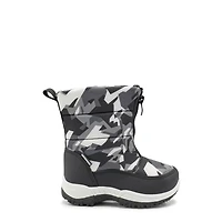 Toddler Boy's Waterproof Dig Camo Front Zip Winter Boot