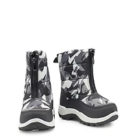 Toddler Boy's Waterproof Dig Camo Front Zip Winter Boot