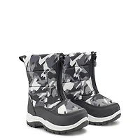 Toddler Boy's Waterproof Dig Camo Front Zip Winter Boot