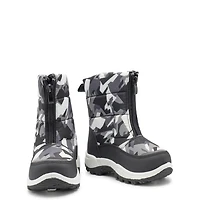 Toddler Boy's Waterproof Dig Camo Front Zip Winter Boot