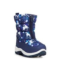 Toddler Girls' Unicorn Waterproof Winter Boot