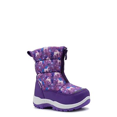 Kid's Unicorn Frt Zip Winter Boot
