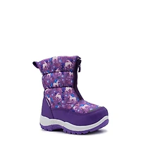 Kid's Unicorn Frt Zip Winter Boot