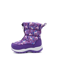 Kid's Unicorn Frt Zip Winter Boot