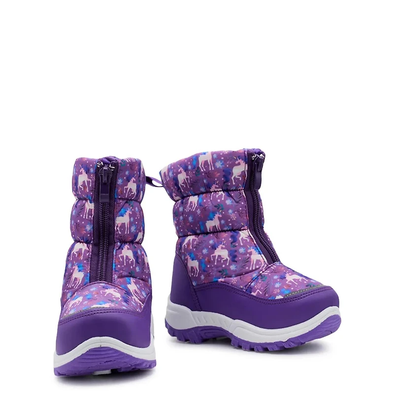 Kid's Unicorn Frt Zip Winter Boot