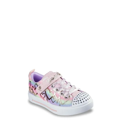Youth Girls Twinkle Sparks Ombre Heart Drip Sneaker