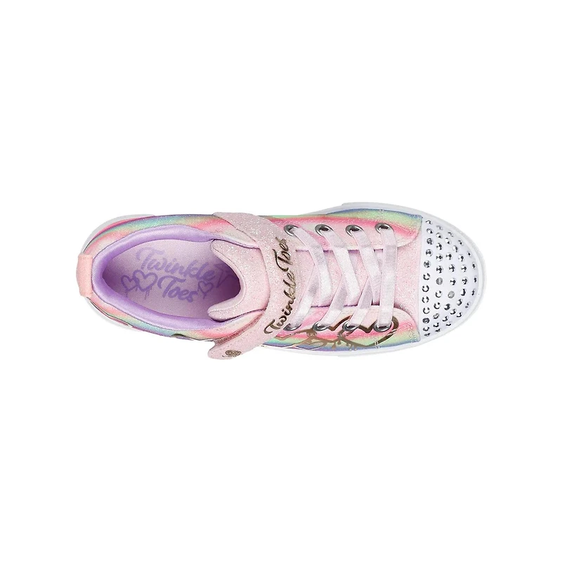 Youth Girls Twinkle Sparks Ombre Heart Drip Sneaker