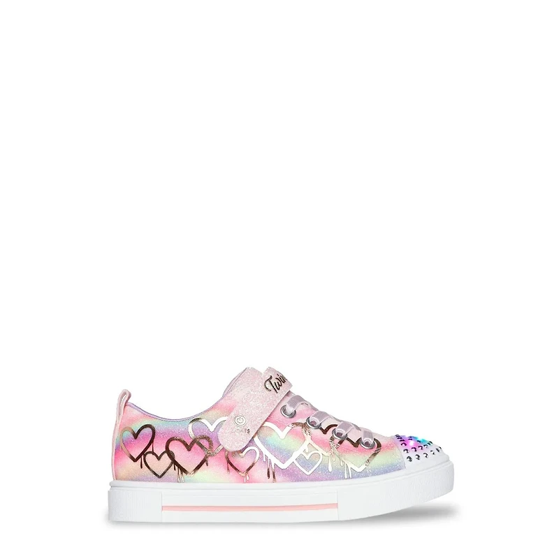 Youth Girls Twinkle Sparks Ombre Heart Drip Sneaker