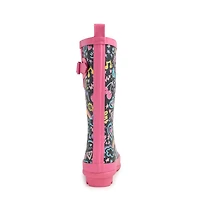 Youth Girls' Waterproof Squiggle Rain Boot