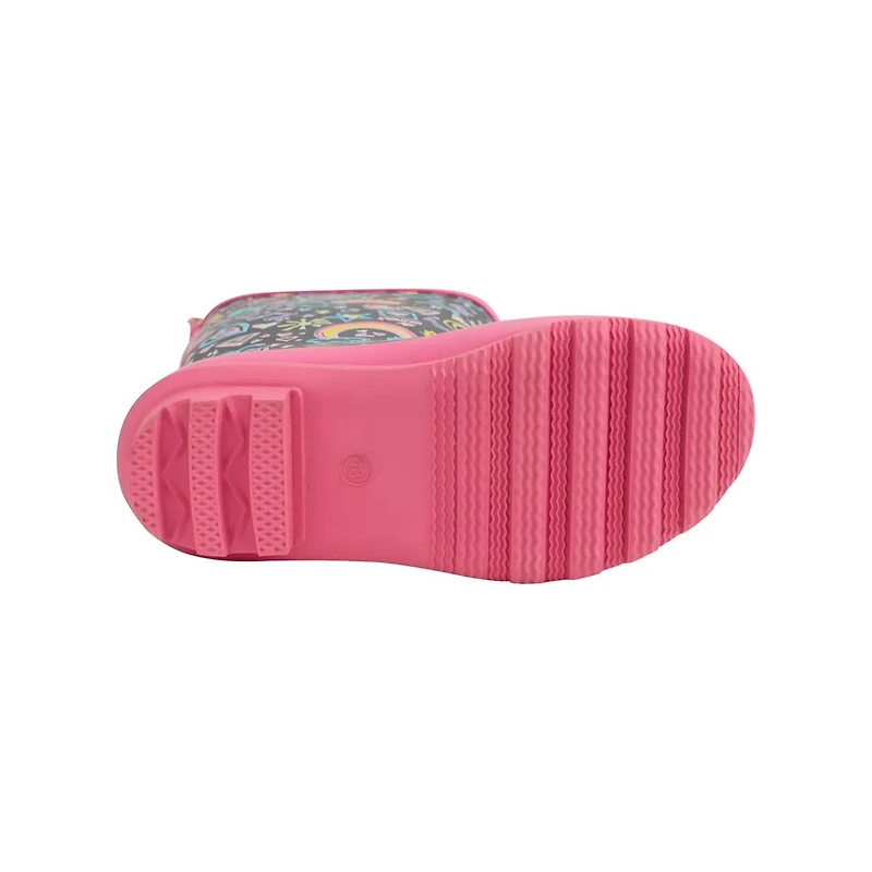 Youth Girls' Waterproof Squiggle Rain Boot