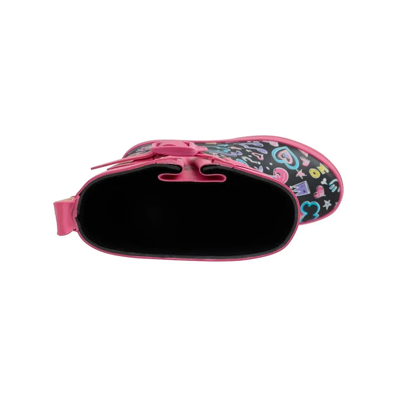 Youth Girls' Waterproof Squiggle Rain Boot
