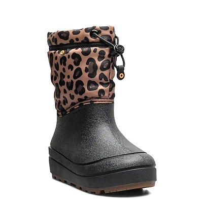 Youth Girls' Leopard Snow Shell Waterproof Winter Boot