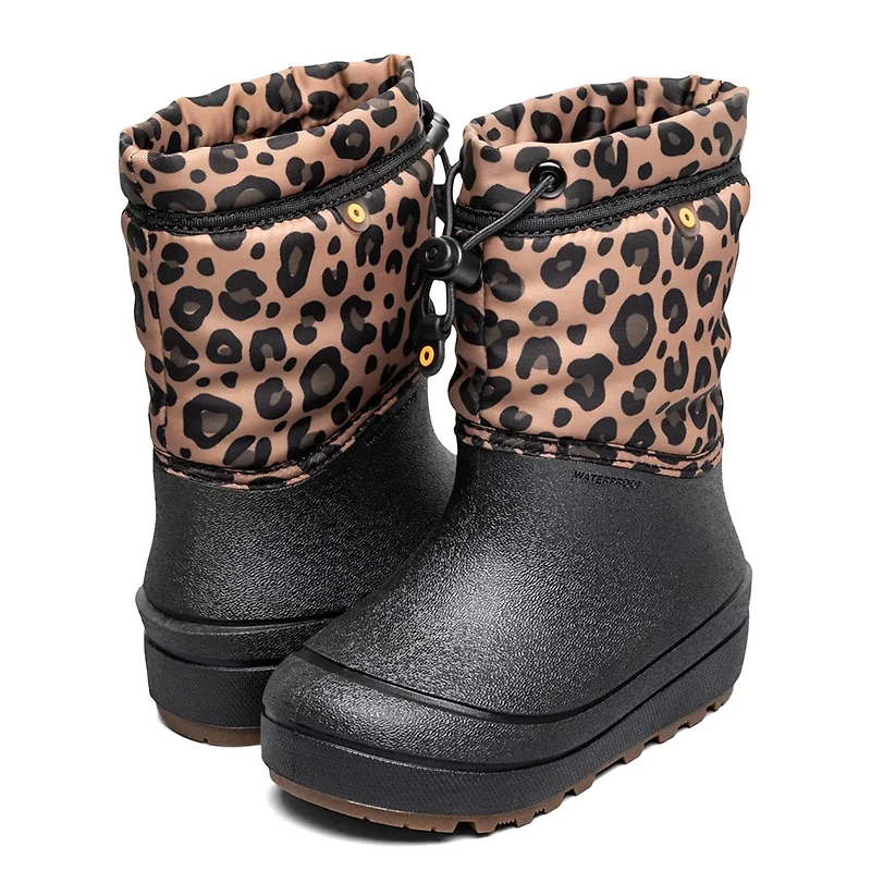 Youth Girls' Leopard Snow Shell Waterproof Winter Boot