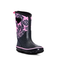 Youth Girls' Pink Stars Waterproof Winter Boot