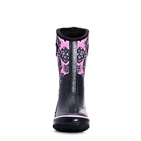 Youth Girls' Pink Stars Waterproof Winter Boot