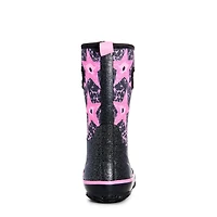 Youth Girls' Pink Stars Waterproof Winter Boot