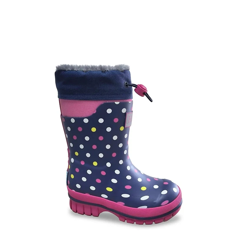 Youth Girl's Polka Dot Waterproof Winter Boot