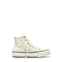 Youth Girls' Chuck Taylor All Star Floral Crochet EVA Lift Platform Sneaker