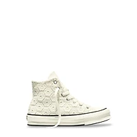 Youth Girls' Chuck Taylor All Star Floral Crochet EVA Lift Platform Sneaker