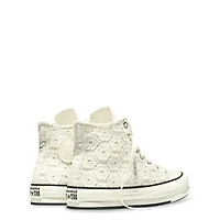 Youth Girls' Chuck Taylor All Star Floral Crochet EVA Lift Platform Sneaker