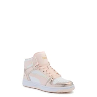 Youth Girls' Rebound Layup Nu Romantic Hi Top Sneaker