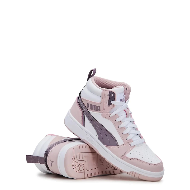 Unisex Rebound V6 Mid Jr. Basketball Shoe