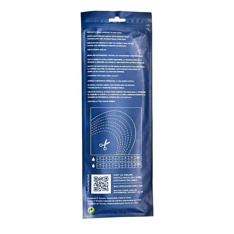 Men's Premium Gel Cut To Fit Insole