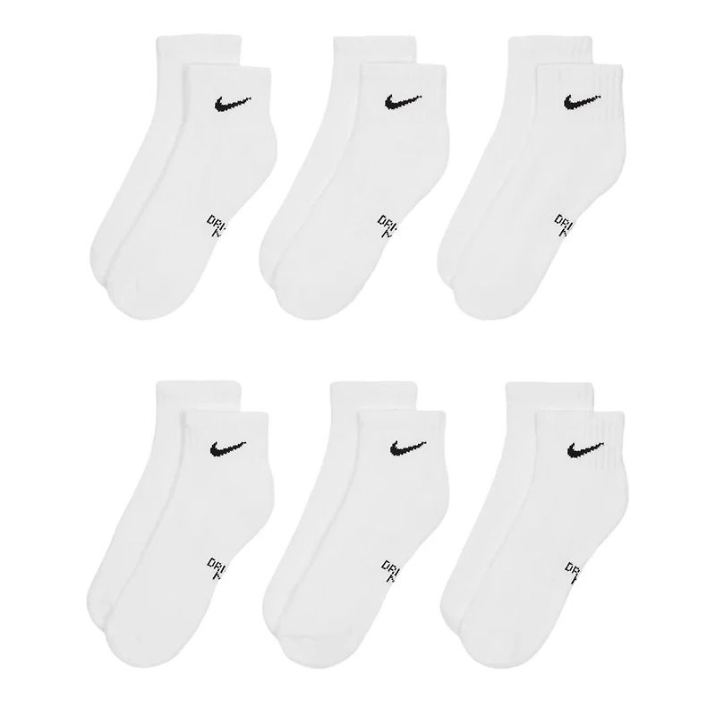 Nike Kids' 6 Pack Everyday Quarter Socks