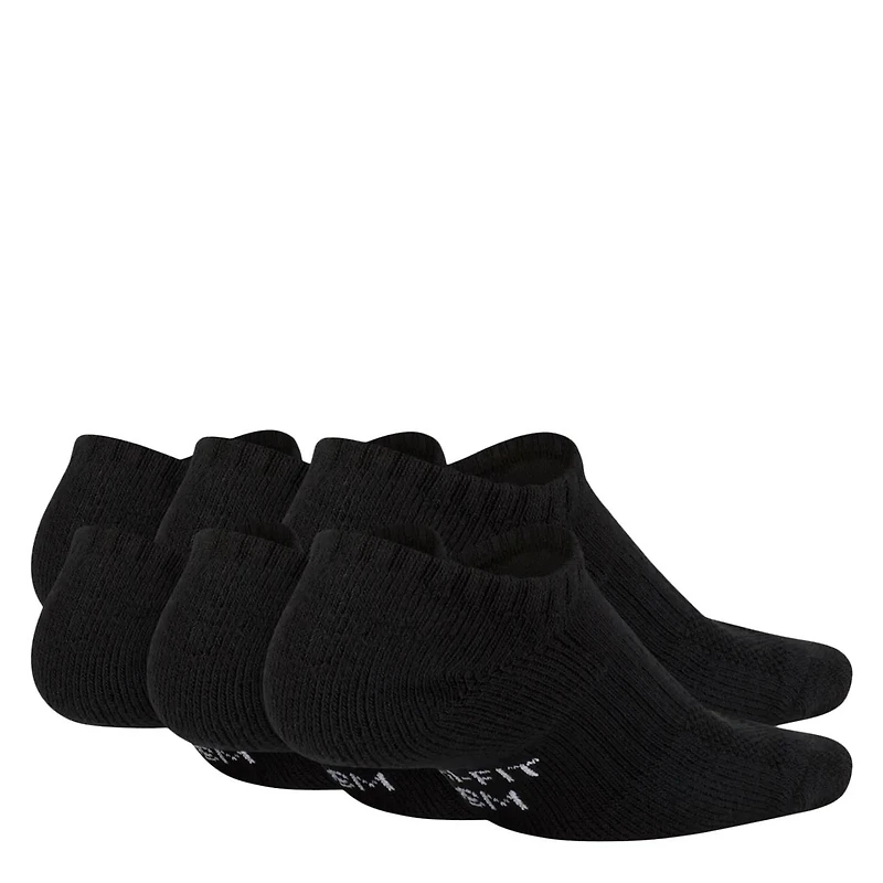 Kids' Performance 6-Pack Cushioned No-Show Socks