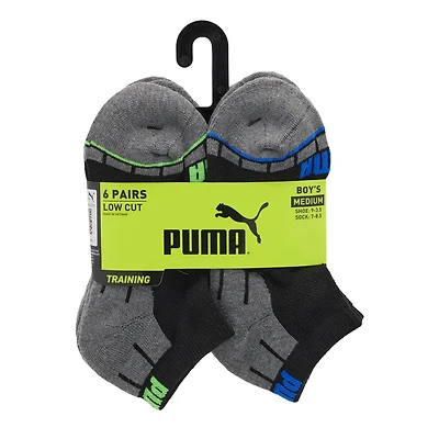 Boys' 6 Pack Low Cut Training Sock