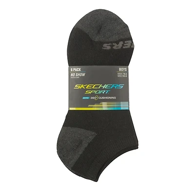 Youth Boys' 6 Pack No Show Socks
