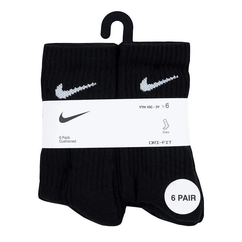 Youth Girl's 6-Pack Crew Socks