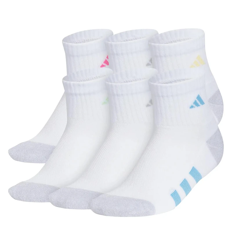 Girl's 6 Pack Quarter Socks