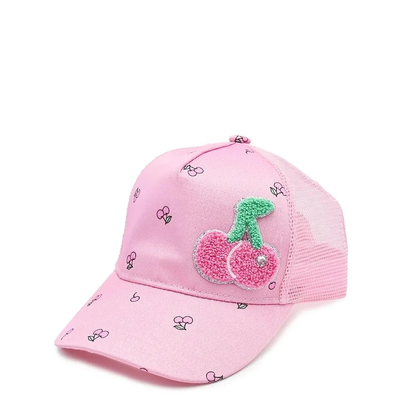 Girls Cherry Cotton Candy Trucker Hat