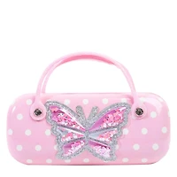 Girl's Butterfly Pearls Case and Heart-Shaped Sunglasses