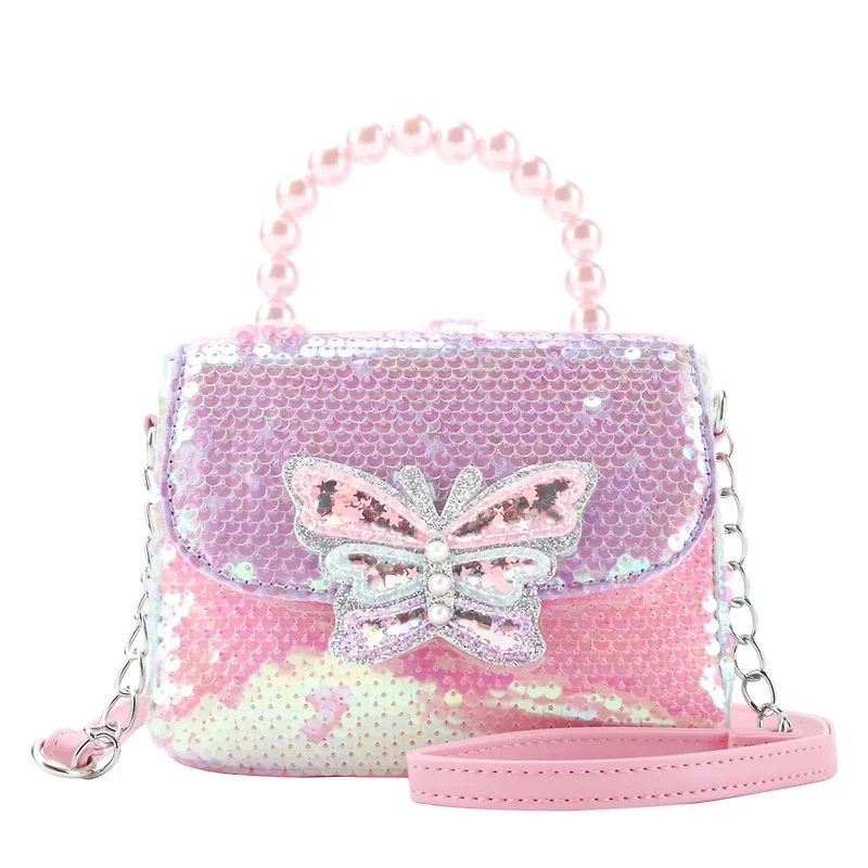 Sequin Butterfly Pearl Crossbody