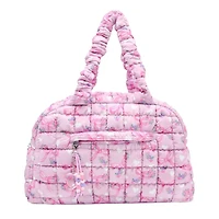 Kids' Bow Print Scrunch Medium Duffle with Chain