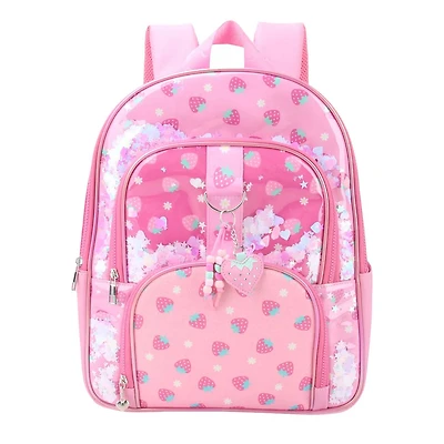 Strawberry Print Confetti Large Backpack