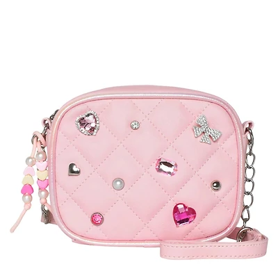 Girls' Heart Rectangular Crossbody Bag