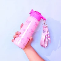 Girls' Bow Water Bottle With Wristlet