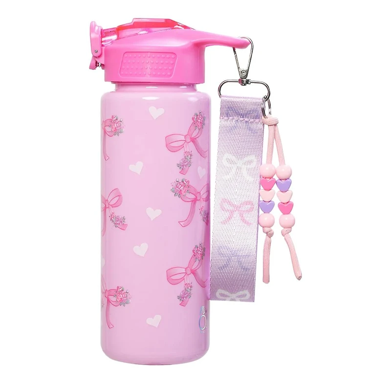 Kids' Bow Water Bottle With Wristlet