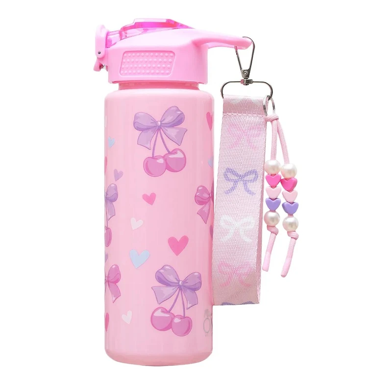 Kids' Cherry Watter Bottle With Wristlet