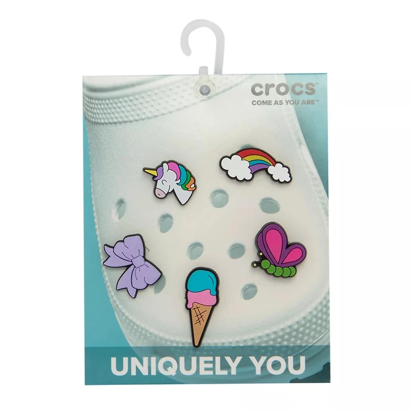 Young Girl Cartoons Jibbitz Charms - 5 Pack