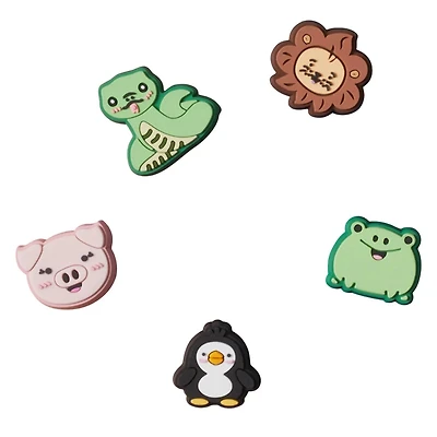 Cartoon Animal Friends Jibbitz Charms - 5 Pack