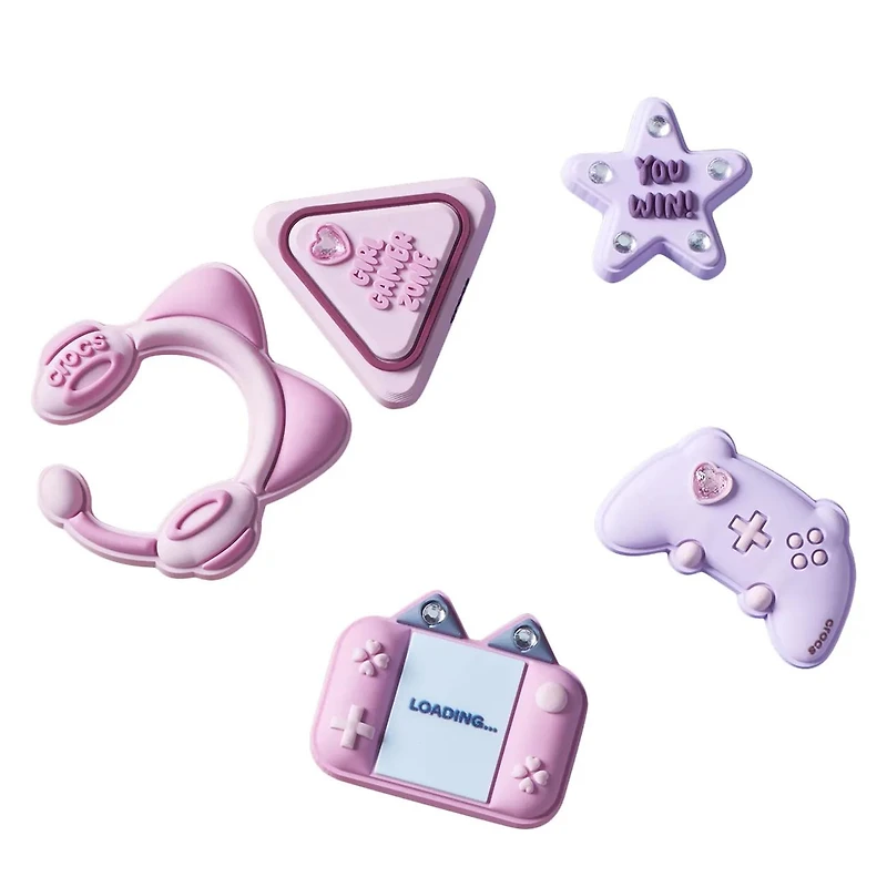 Gamer Girl Jibbitz Charms - 5 Pack