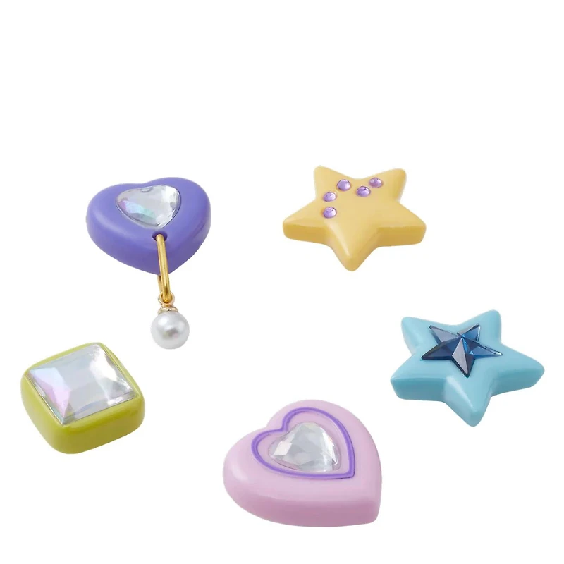 Dazzling Gem Jibbitz Charms - 5 Pack