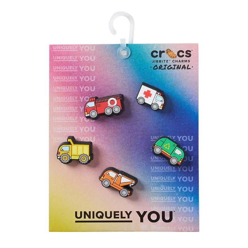 Tiny Work Trucks Jibbitz Charms - 5 Pack