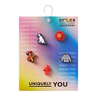 Tiny Firetruck Jibbitz Charms - 5 Pack